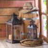 Wood Frame Candle Lantern - 12 inches