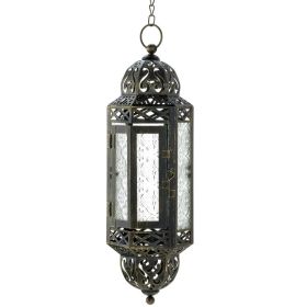 Victorian Hanging Candle Lantern - 13 inches