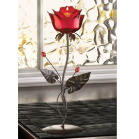 Red Rose Candle Holder