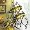 Wrought Iron Scroll Wine Rack