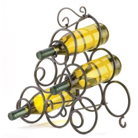 Wrought Iron Scroll Wine Rack