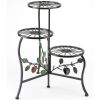 Wrought Iron Apple Triple Plant Stand