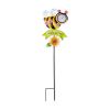 Metal Thermometer Garden Stake - Bee