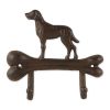 Dog with Bone Cast Iron Wall Hook