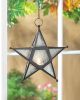 Hanging Star-Shaped Tealight Candle Lantern - 9.5 inches