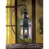 Multi-Colored Candle Lantern with Stand