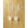 Beaded Pendant Wall Candle Holder Pair