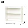 White Slatted Bathroom Wall Shelf