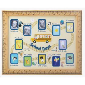 School Days  Picture Frame with Ruler Border