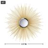 32-inch Golden Sunburst Wall Mirror