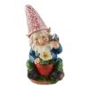 Gnome with Flower Solar Garden Statue