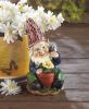 Gnome with Flower Solar Garden Statue