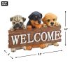 Cute Puppies Welcome Plaque