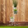 Iron Spiral Staircase Plant Stand - White