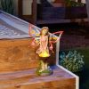 Pink Fairy Solar Garden Statue