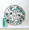 Peacock-Inspired Circular Wall Sconce