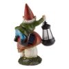 Gnome on Mushroom Solar Garden Light