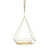 Golden Metal Rectangular Hanging Plant Holder