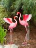 Flying Flamingo Metal Garden Decor Head Up - 27.5 inches