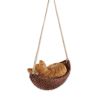 Napping Kitten on Hammock Hanging Figurine