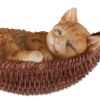 Napping Kitten on Hammock Hanging Figurine