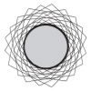 Metal Geometric Wall Mirror - Black