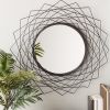 Metal Geometric Wall Mirror - Black