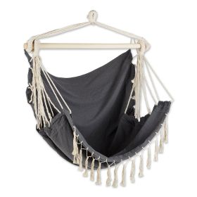 Hammock Chair with Tassel Fringe - Gray