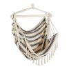 Hammock Chair with Tassel Fringe - Nautical Stripes