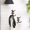 Cast Iron Bird Wall Hooks - Set of 2