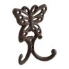 Cast Iron Butterfly Wall Hooks - Set of 2