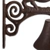 Wall-Mounted Cast Iron Pig with Wings Bell