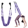 Adjustable Aerial Yoga Strap; Elastic Stretch Door Hanging Yoga Belts Hammock Swing Fitness Handstand Rope Training Device For Women - Purple