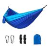 1pc Outdoor Camping Hammock; Portable Nylon Parachute Hammock 106*55in - 106*55in Dark Green Fruit Green