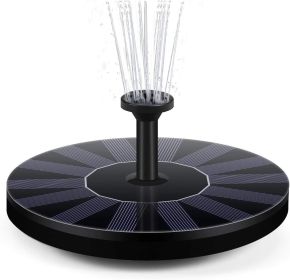 Garden Solar Water Fountain with 1.5W Pump - Black