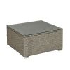 Outdoor Garden Patio Furniture 5-Piece Gray Mix Yellow PE Rattan Wicker - Default