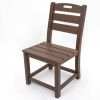 Outdoor Adirondack Patio Dining Chair  Retro Aesthetic Furniture Home;  1 PC Balcony;  Terrace;  Lawn;  Pool;  Deck Garden - Brown