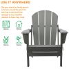 Poly Lumber Adirondack Chair Patio Chair Lawn Chair Outdoor Adirondack Chairs - Slate Grey