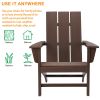 Poly Lumber Adirondack Chair Patio Chair Lawn Chair Outdoor Adirondack Chairs - MAHOGANY