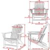 Poly Lumber Adirondack Chair Patio Chair Lawn Chair Outdoor Adirondack Chairs - LIGHT GREY