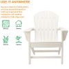 Poly Lumber Adirondack Chair Patio Chair Lawn Chair Outdoor Adirondack Chairs - White