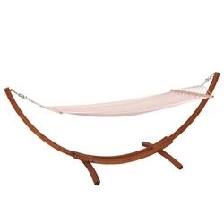 123" x 46" x 48" Outdoor Wooden Curved Arc Hammock - OP3120