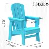 Small Size Adirondack Chair; Fire Pit Chair; Plastic Adirondack Chair Weather Resistant; Blue; 1 piece - as Pic