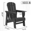 Small Size Adirondack Chair; Plastic Adirondack Chair Fire Pit Chair; Plastic Adirondack Chair; Weather Resistant; Black; 1 piece - as Pic