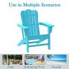 Resistant Adirondack Chair for Patio Deck Garden
Plastic Adirondack Chair; Fire Pit Chair; Blue; 1 piece. - as Pic