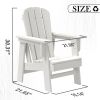 Small Size Adirondack Chair; Plastic Adirondack Chair Fire Pit Chair; Plastic Adirondack Chair; Weather Resistant; White; 1 piece - as Pic