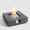 Outdoor Concrete Fire Pit Table Propane Fire Pit Patio Gas Fire Pit Table-Grey - as Pic