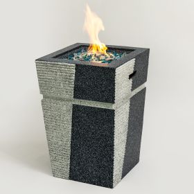 Outdoor Concrete Fire Pit Column Propane Fire Pit Patio Gas Fire Pit - as Pic