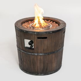 Concrete Round Propane Gas Fire Pit Wine Barrel Fire Pit - as Pic