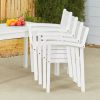 Bradley Outdoor Patio Wood Garden Stacking Armchair (Set of 2) - as Pic